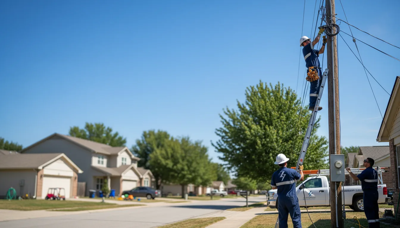 Residential electrician providing installation services in North Lima, OH